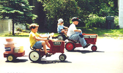 Kids Riding Tractors in Parade
